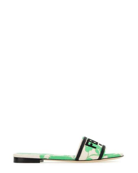 green fendi sliders|Fendi sliders women.